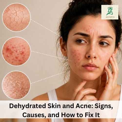 dehydrated skin and acne signs