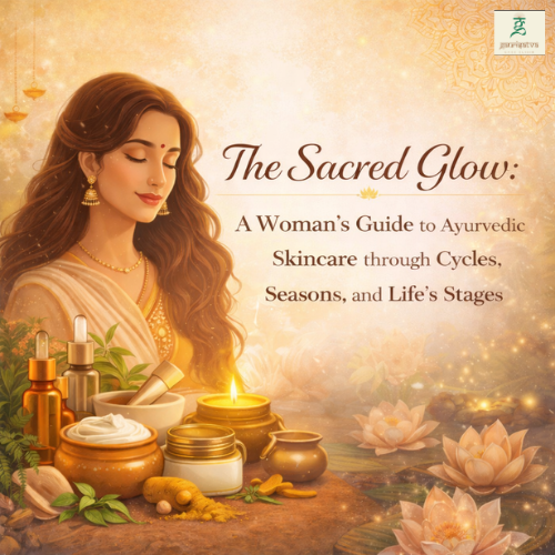 The Sacred Glow: A Woman's Guide to Ayurvedic Skincare through Cycles, Seasons, and Life's Stages
